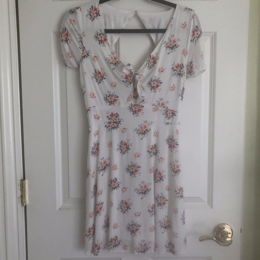 Floral Tie-Front Dress